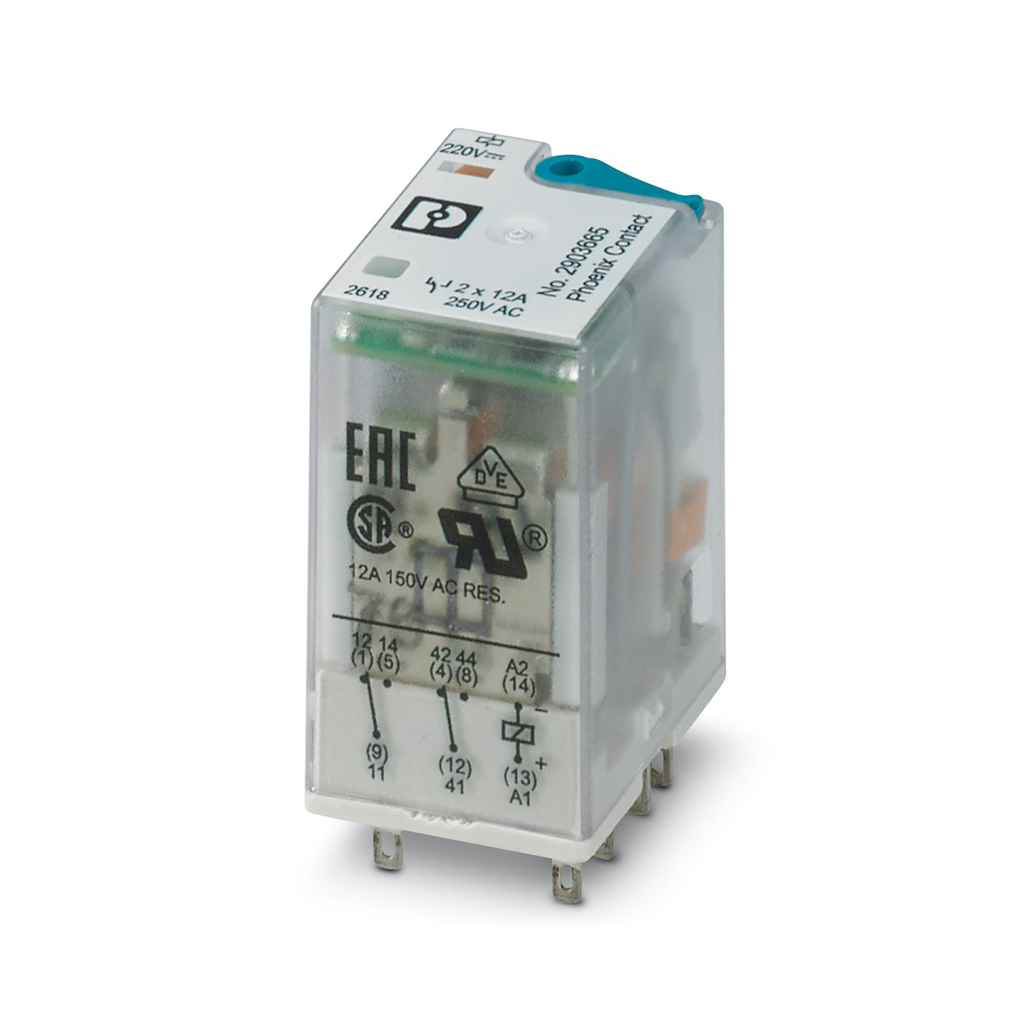 REL-IR2/LDP-220DC/2X21 – Relay 2PDT- 220DC